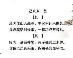 己亥岁二首