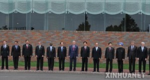八国集团领导人与发展中国家领导人