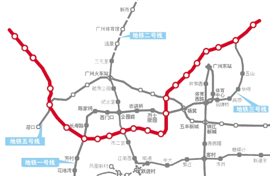 广州六号线地铁线站点图片