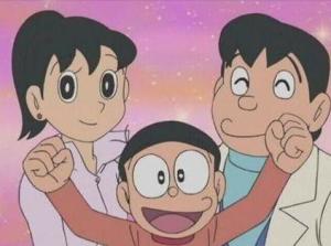大雄一家三口