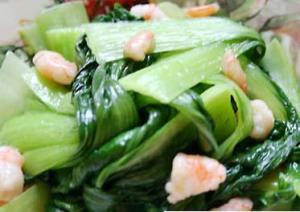 虾仁扒油菜