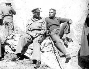 印1军司令Cariappa 和陆军总长Zoji La