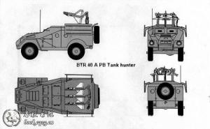 БТР-40赛格反坦克导弹发射车