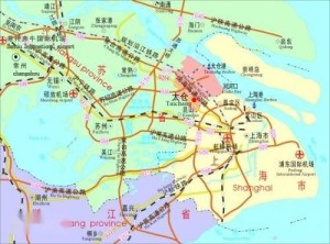 苏州辖区内最大的港口--太仓港位置图