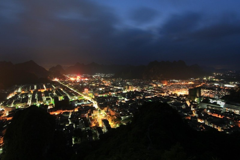 马山县城区夜景
