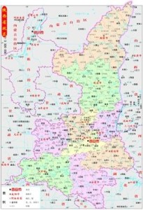 合阳县行政区划图