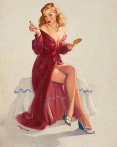 Gil Elvgren画下的穆勒鞋