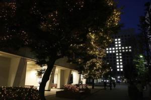 夜晚的四谷校区 夜晚的四谷校区