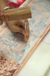 铜凿剪纸创作
