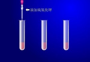 向试管中加入硫氰化钾