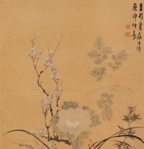 《春风香国图》局部