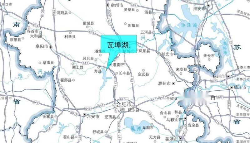 瓦埠湖区位图