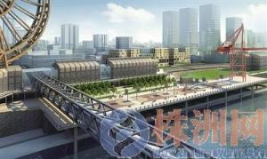 有轨电车及慢行专用跨江通道效果图