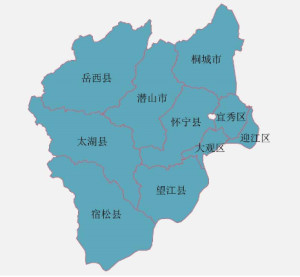 潜山县乡镇分布图图片