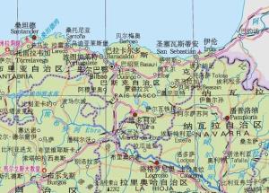 巴斯克自治区(西班牙)地图