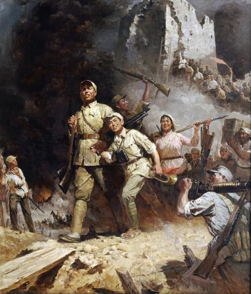 1943年至1945年8月,坚持敌后抗战的八路军,新四军和华南人民抗日武装