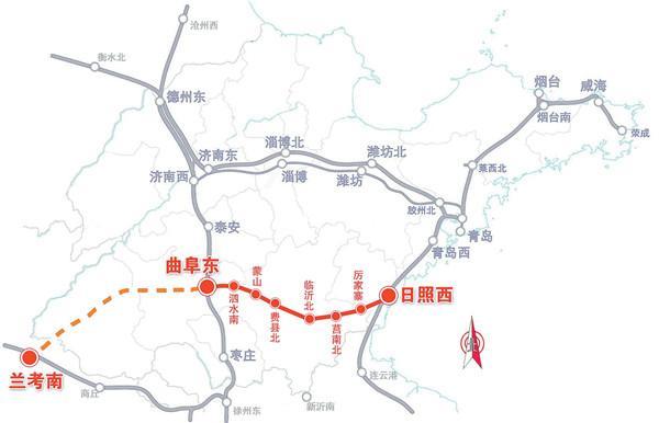 日兰高速铁路线路走向示意图