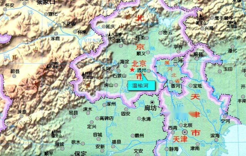 温榆河在海河流域的位置
