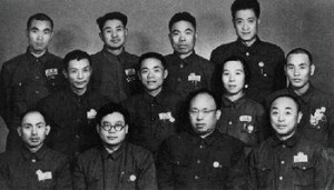 l949年李天佑、钟赤兵、罗荣桓（前左起）