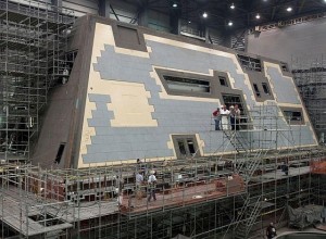 建造中的DDG-1000整合式舰岛