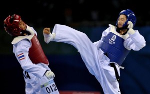 跆拳道比赛瞬间 跆拳道比赛瞬间