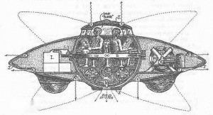 特斯拉的碟状飞行器设计图