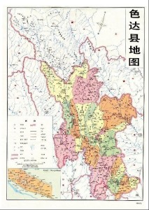 色达县行政地图