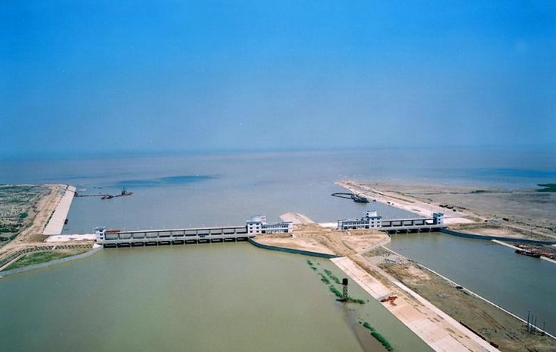 入海水道入黄河处扁担港