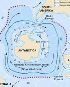 南极洲洋流分布图图片