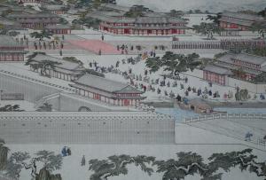 陈鸣楼绘制“盛世南宋图”皇宫篇