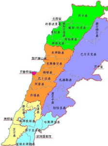 黎巴嫩行政区划