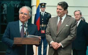 贝坦库尔与美国总统罗纳德·里根