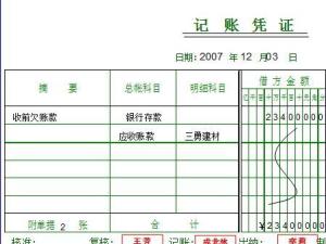 记账凭证