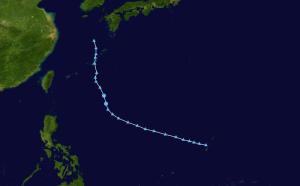 热带低气压03W 路径图