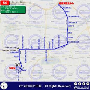 84路2017线路图（现已废除）