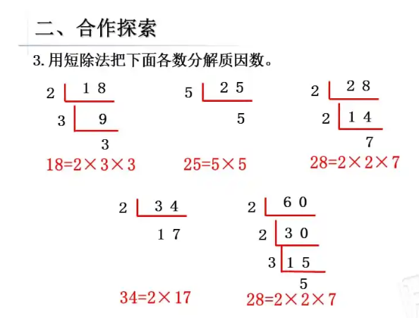 分解质因数口诀图片